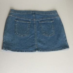 Blue asphalt skirt women 11 blue denim jean mini with 1 pocket